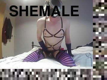 shemale, amatör, cumshot, ladyboy, trosor, fetisch, ensam