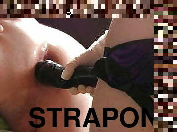 strapon, dilettant, anal-sex, selbst-gefertigt, domina