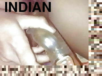 asiatisk, klit, behåret, onani, kone, mor, hindu, dildo