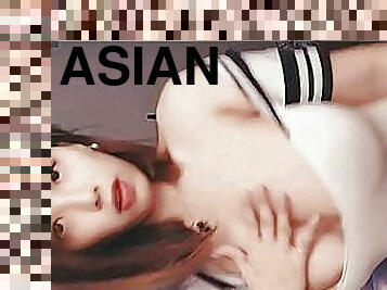 アジアの, ビッグ売り言葉, マスターベーション, 乳首, アクメ, 巨大なコック, 熟女, 日本人, 黒い, 天為の