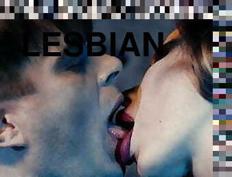 לסבית-lesbian, שלישיה, נשיקות, בלונדיני, מלאך, רוקד, דו-מיני, שחרחורת, קעקוע