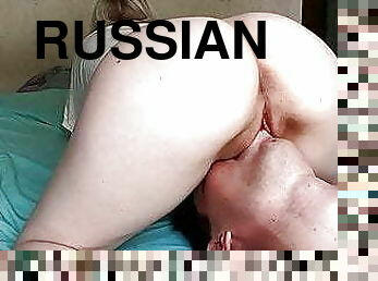 Good Russian guy licks pussy