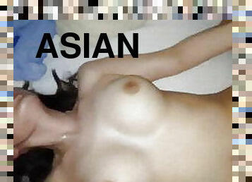 asiatisk, otrogen, doggy-style, orgasm, amatör, mamma, flickvän, webbkamera