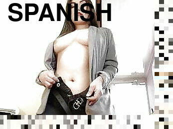 Spanish woman shows her charms