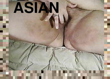 asiático, enorme, masturbación, orgasmo, madurita-caliente, mamá, regordeta, americano, consolador