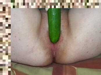 masturbación, coño-pussy, ruso, mamá, follando-fucking, húmedo, verdura