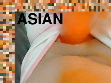 asiatisk, masturbation, fitta-pussy, tight, dildo, privat