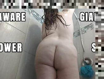 Unaware Giantess Shower Scene