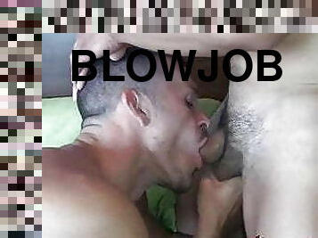 blowjob, stor-pikk, homofil, deepthroat, facial, cum, kåt, tattoo, pikk