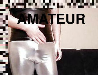 masturbation, amatör, cumshot, gay, juckande, läder