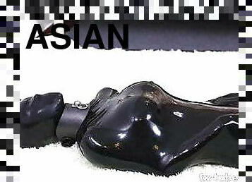 asiatisk, amatør, teenager, hardcore, bdsm, slave, kær, fetish, latex, bondage