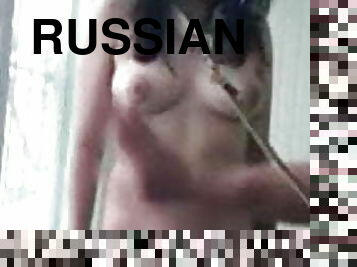 rus, ev-yapımı, bdsm, bağlama, aşağılama, esmer-kadın
