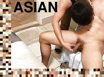 azijski, mastrubacija, orgazem, velik-penis, gej, drkanje, bdsm, drkanje-jerking, mišičasti