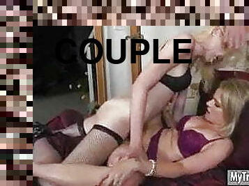 transsexual, chupanços, casal, a-três, travesti, meias, doce