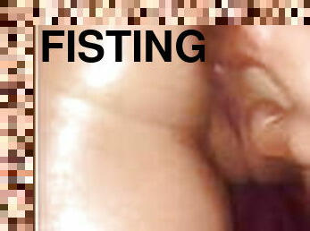 fisting, masturbation, fitta-pussy, amatör, brudar, mörkhyad, blandade-raser, svart, fingerknull, slyna