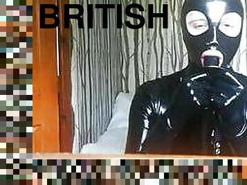 bdsm, slave, britisk, fetisj, latex, kveling, bondage, gummi