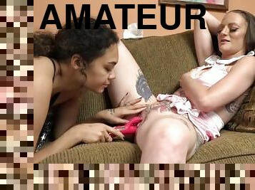 infirmière, femme, amateur, lesbienne, milf, ados, jouet, maison, femme-au-foyer, gode