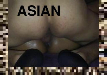 asiatisk, fitta-pussy, amatör, gigantisk-kuk, hardcore, creampie, thailändsk, knullande, fetisch, kuk