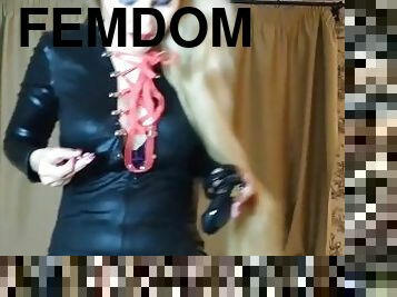 sperma, blonda, fetish, latex, cizme, femdom, atata