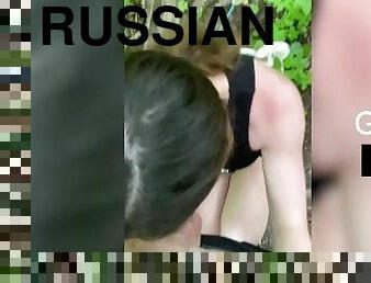 en-plein-air, public, russe, amateur, fellation, ados, maison, hirondelle, ejaculation, petit-ami