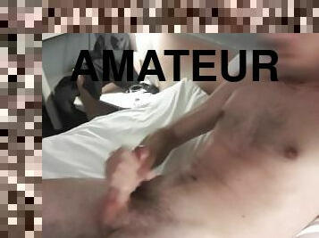 énorme, amateur, ejaculation-sur-le-corps, gay, branlette, sperme, massive