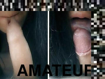 amateur, fellation, ejaculation-sur-le-corps, maison, hirondelle, point-de-vue, sur-le-visage, ejaculation, brunette, bite