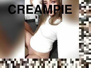 creampie with my hot tenant, she has to pay this month's rent