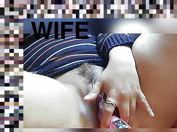 Wife masturbates