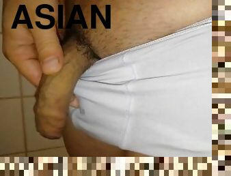 asiatisk, bad, pissande, amatör, fetisch, dusch, ensam, koreansk, liten, kuk