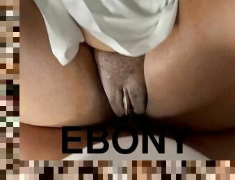 Wet ebony pussy so good it made him cum twice!