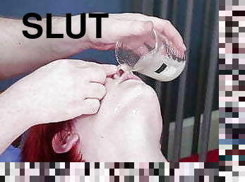 anal, udløsning, bdsm, tøs, kælling, i-ansigtet, sperm, bondage, røvhul