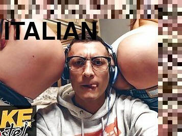 Fake Hostel Short Italian teen in love with Hentai loving geek gets into a  threesome