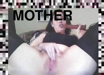 masturbieren, muschi, dilettant, erotisch-mutti, latina, mamma, gesichtspunkt, dildo, mutter, fetisch