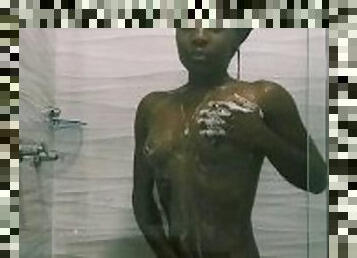 bañando, masturbación, amateur, negra-ebony, adolescente, latino, masaje, negra, pequeñita, ducha