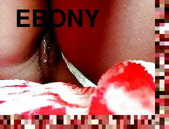 Ebony has the creamiest orgasm!