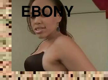 Ebony teen masturbating touches herself