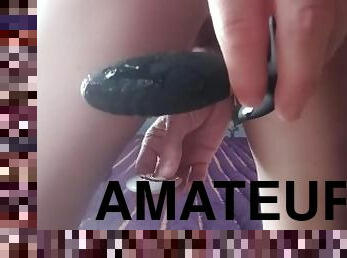 masturbieren, dilettant, anal-sex, junge, dildo, allein