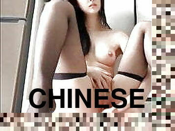 asia, mastubasi, amatir, mainan, buatan-rumah, stocking-stockings, akademi, webcam, cina