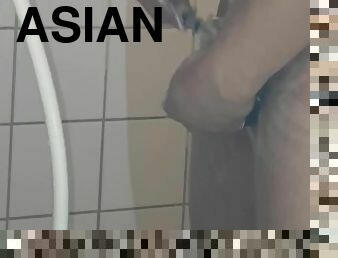 asia, mandi, mastubasi, amatir, handjob-seks-dengan-tangan-wanita-pada-penis-laki-laki, fetish-benda-yang-dapat-meningkatkan-gairah-sex, mandi-shower, seorang-diri, buah-zakar, dicukur