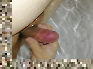 asia, besar-huge, mastubasi, cumshot-keluarnya-sperma, sentakkan, sperma, penis, di-dalam-air