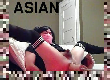 asiatisk, kæmpestor, anal, legetøj, hardcore, bdsm, sperm, maskiner, dildo, fetish