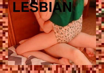 lesbienne, baisers, petite-amie