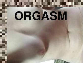 masturbation, orgasme, amateur, jouet, maison, point-de-vue, ejaculation, solo, brunette, taquinerie