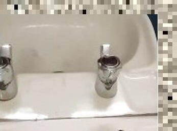 DESPERATE Piss in the work sink,  almost caught!!