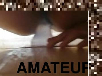 baignade, amateur, anal, ados, jouet, gode, douche, solo