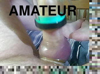 amateur, mamada, juguete, gay, paja, máquinas, leche, chupando