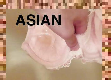 азиатки, любительское, сперма-на-лице, японки, семя, вся-в-сперме, фетиш, соло, бюстгальтер, нижнее-белье