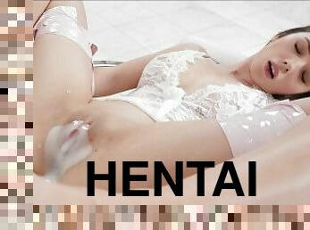 Real Life Hentai - Eve Sweet tied up and fucked in her mouth and pussy