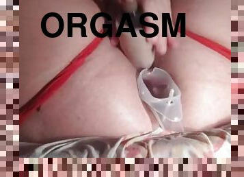 orgasm, fitta-pussy, kvinnligt-sprut, amatör, anal, leksak, pov, underkläder, webbkamera, dildo