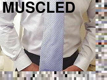 Shirt and tie muscle guy